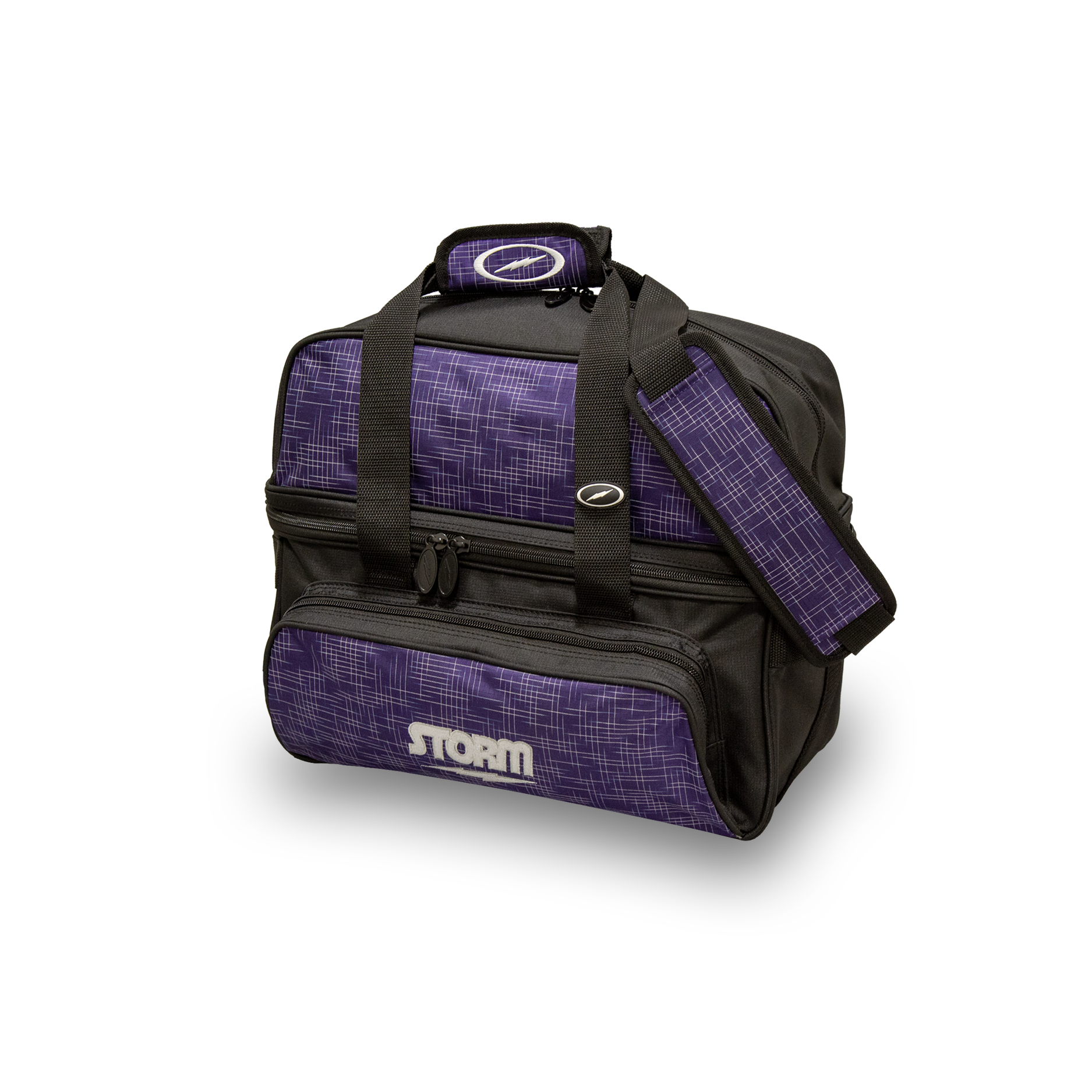 2-BALL DELUXE TOTE (ABSTRACT PURPLE / BLACK)